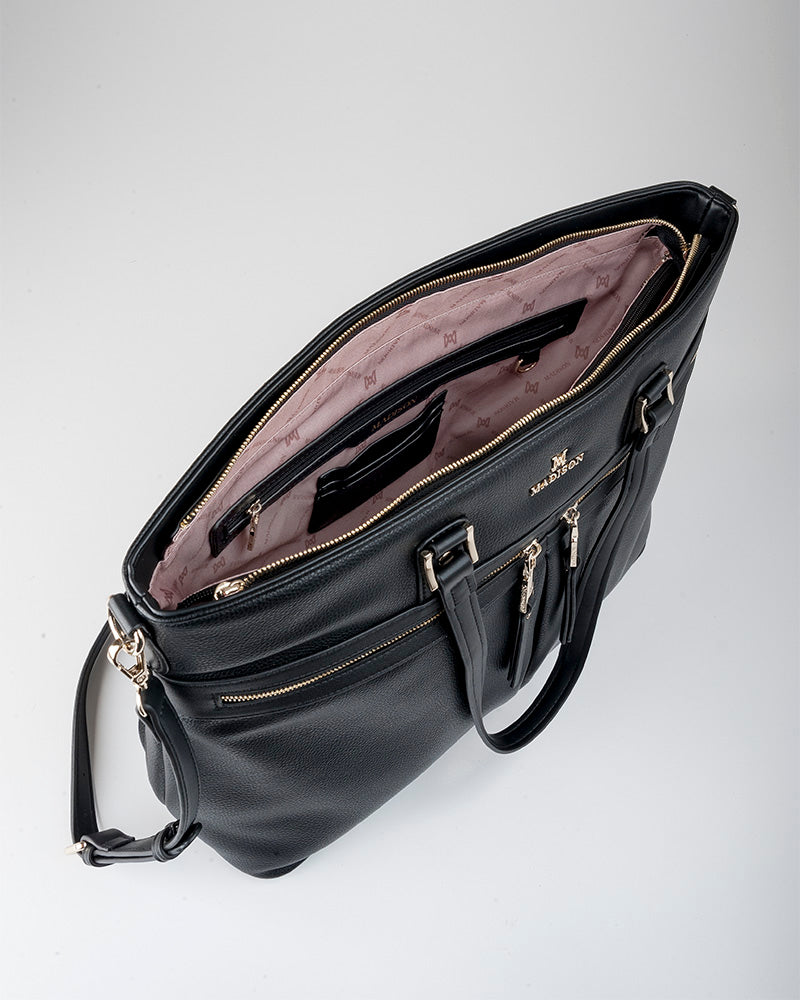 Trish Laptop Tote Work Bag With Crossbody Strap-PEROZ Accessories