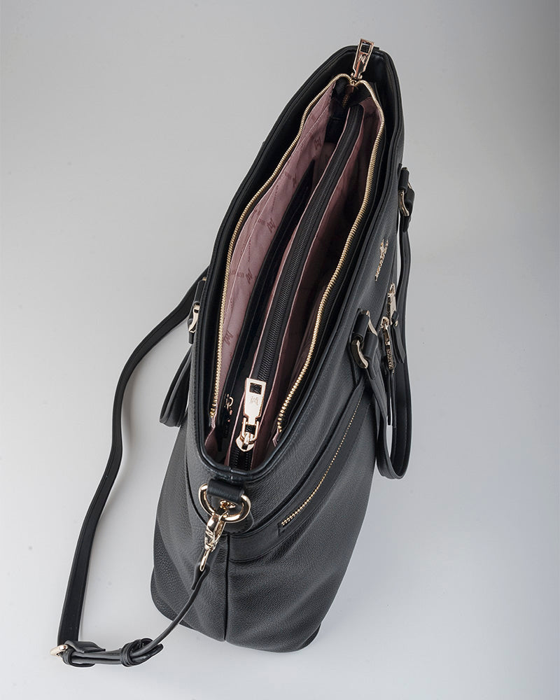 Trish Laptop Tote Work Bag With Crossbody Strap-PEROZ Accessories