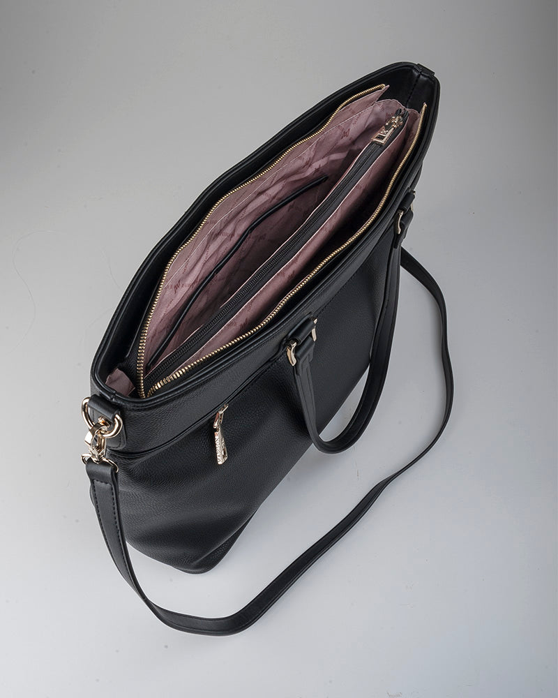 Trish Laptop Tote Work Bag With Crossbody Strap-PEROZ Accessories