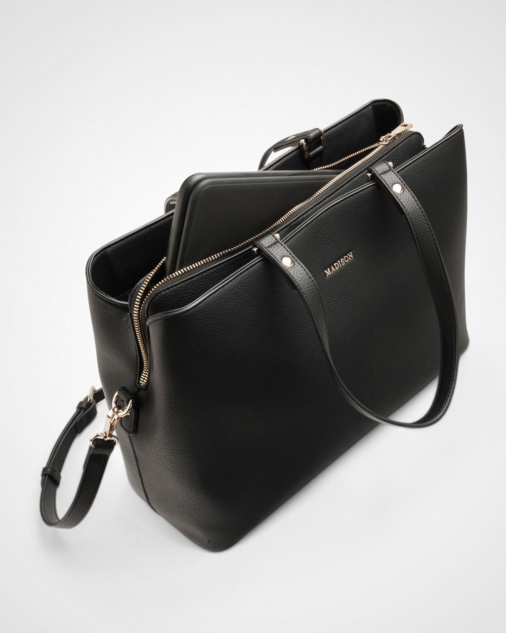 Kate Laptop Tote Work Bag With Crossbody Strap-PEROZ Accessories