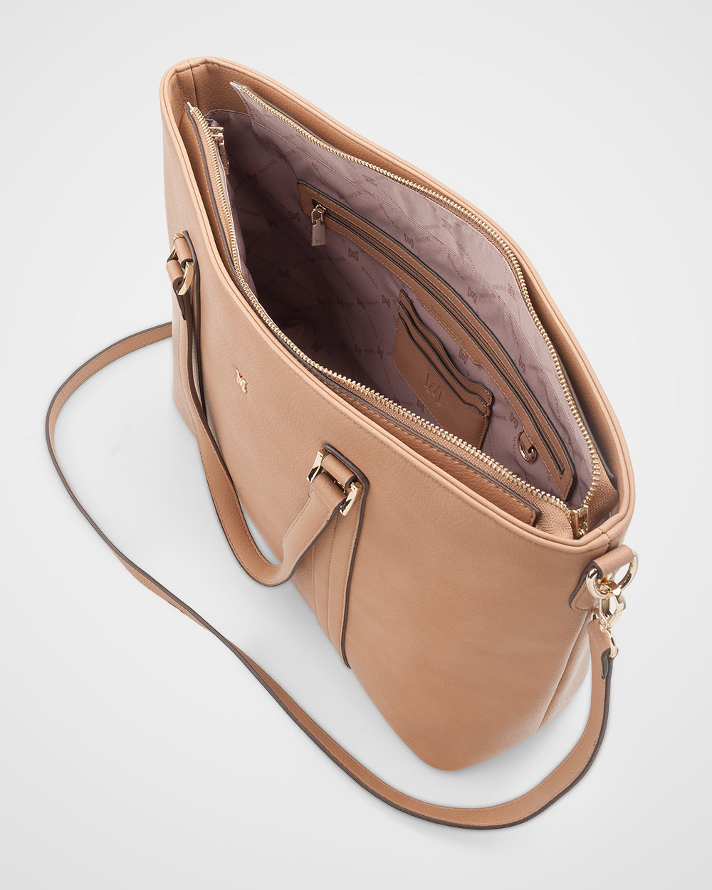 Tara Laptop Tote Work Bag + Monogram Bag Strap-Handbags-PEROZ Accessories