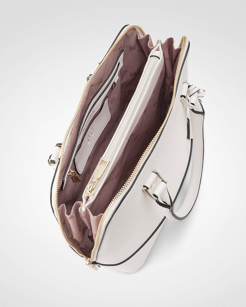 Grace Medium Dome Satchel Bag + Wrap Scarf-Handbags-PEROZ Accessories