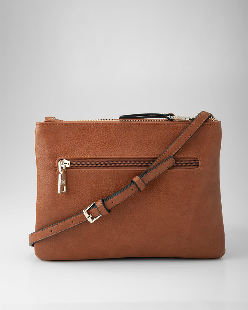 Charlotte Double Zip Crossbody Bag + Graphic Bag Strap-PEROZ Accessories