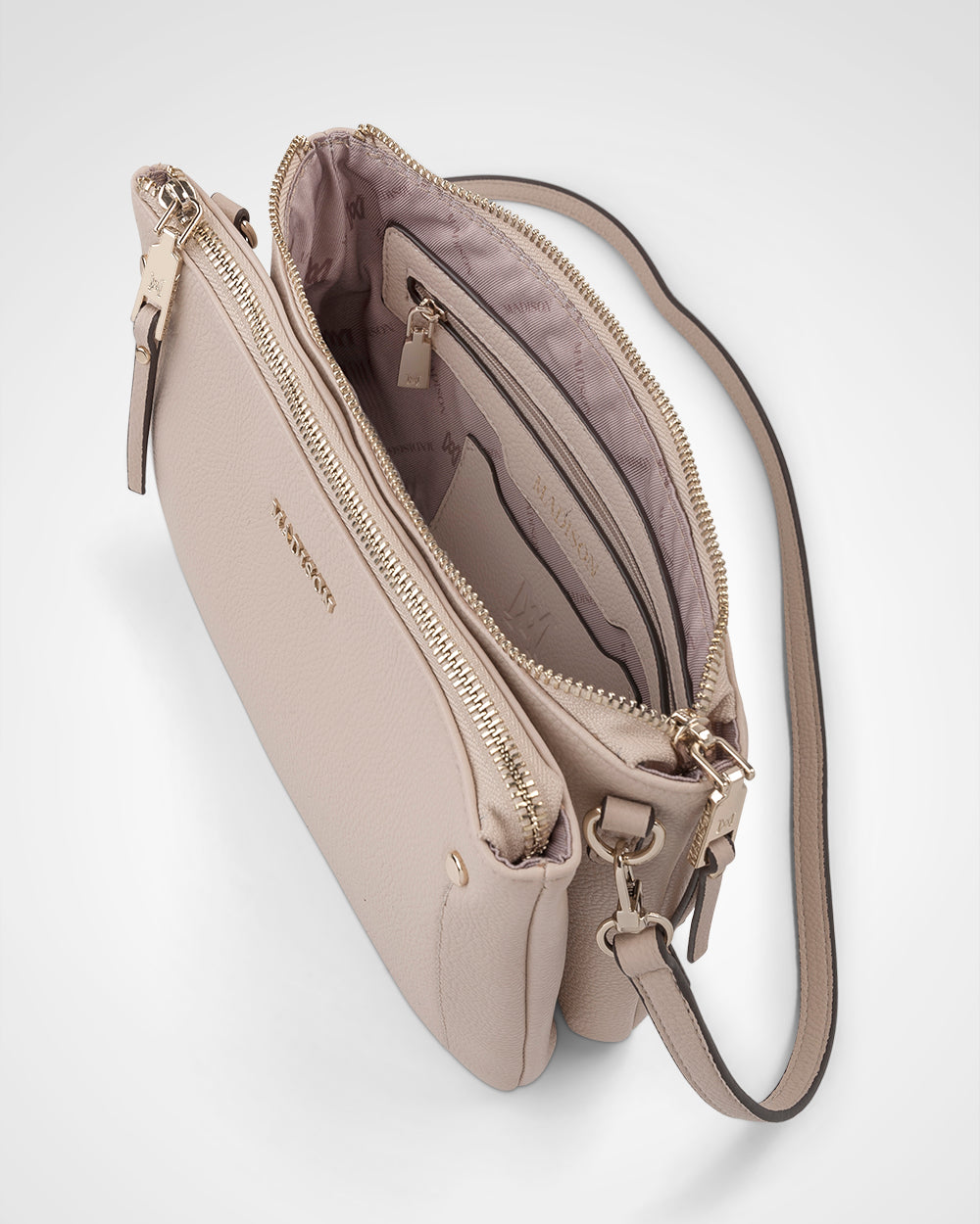 Charlotte Double Zip Crossbody Bag + Graphic Bag Strap-PEROZ Accessories