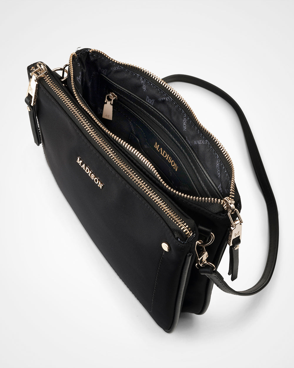 Charlotte Double Zip Crossbody Bag + Aztec Bag Strap-Handbags-PEROZ Accessories