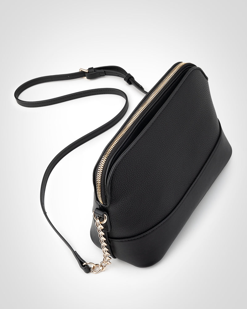 Salli Curve Zip Top Crossbody Bag-PEROZ Accessories