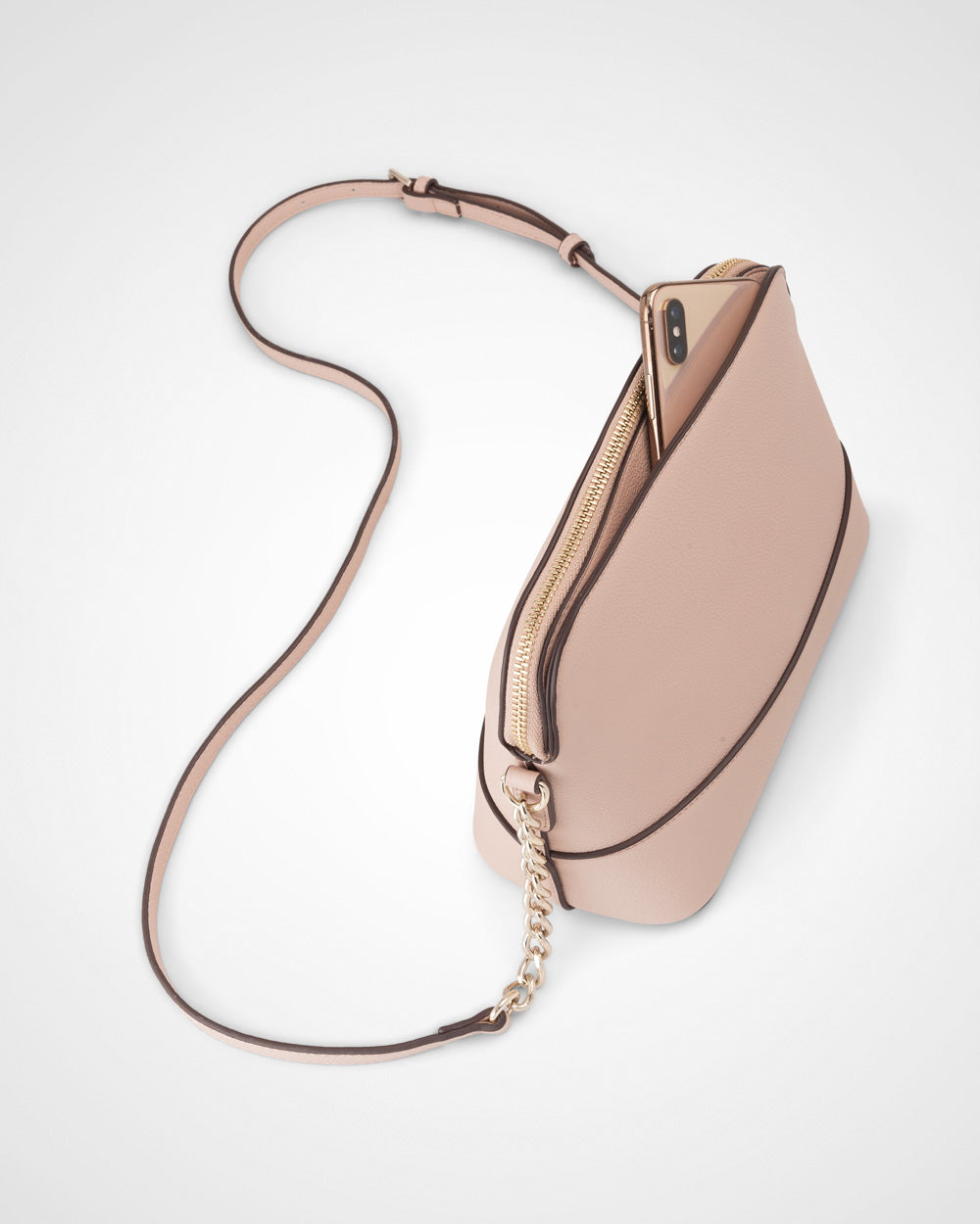 Salli Curve Zip Top Crossbody Bag-PEROZ Accessories