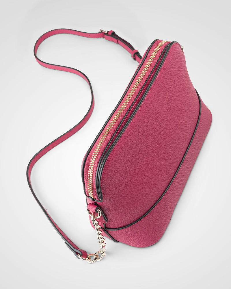 Salli Curve Zip Top Crossbody Bag-PEROZ Accessories