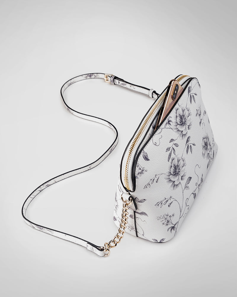 Salli Curve Zip Top Crossbody Bag-PEROZ Accessories