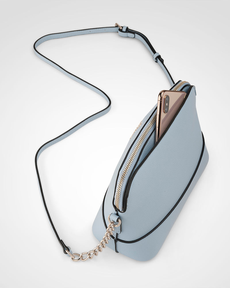Salli Curve Zip Top Crossbody Bag-PEROZ Accessories