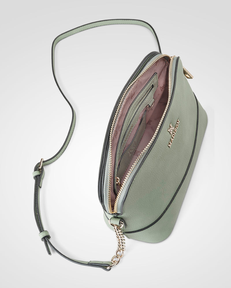 Salli Curve Zip Top Crossbody Bag-PEROZ Accessories