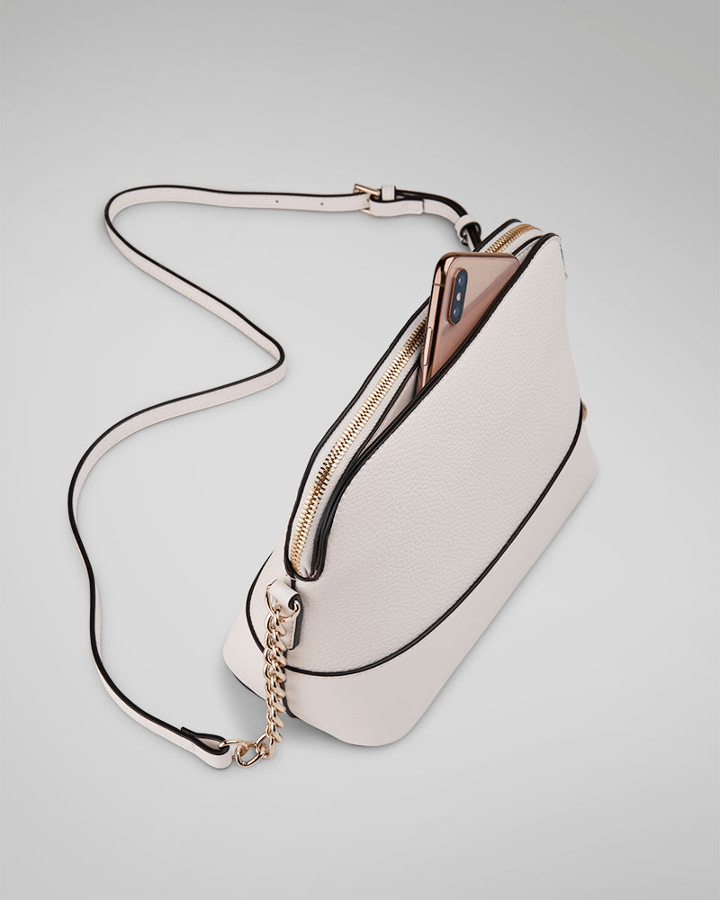 Salli Curve Zip Top Crossbody Bag-PEROZ Accessories