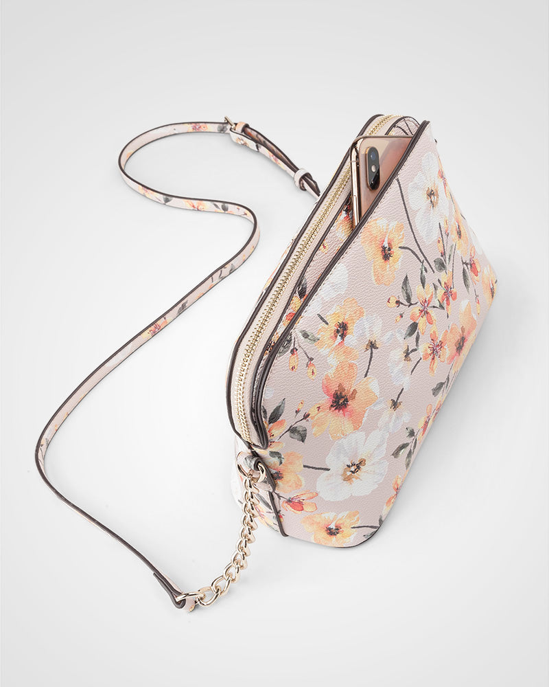 Salli Curve Zip Top Crossbody Bag-PEROZ Accessories