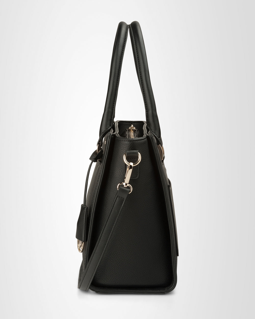 Angie Medium 3 Compartment Satchel Bag + Leopard Bag Strap-Handbags-PEROZ Accessories