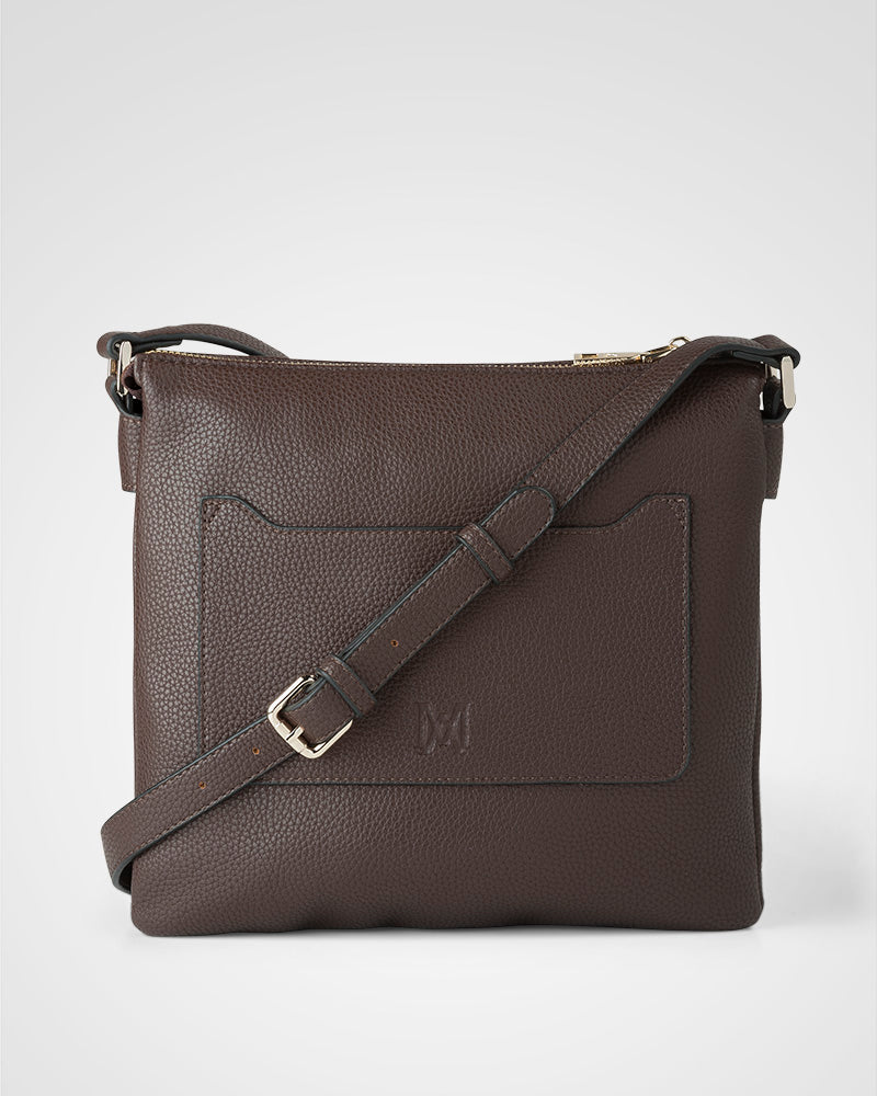 Renee Zip Top 2 Compartment Crossbody Bag-PEROZ Accessories