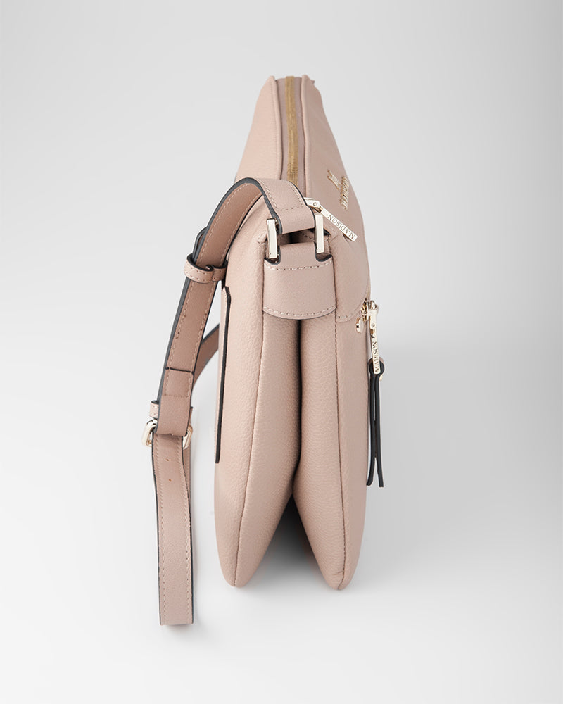 Renee Zip Top 2 Compartment Crossbody Bag-PEROZ Accessories