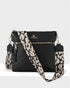 Renee Zip Top 2 Compartment Crossbody Bag + Leopard Bag Strap-Handbags-PEROZ Accessories