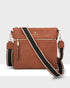 Renee Zip Top 2 Compartment Crossbody Bag + Stripe Bag Strap-Handbags-PEROZ Accessories