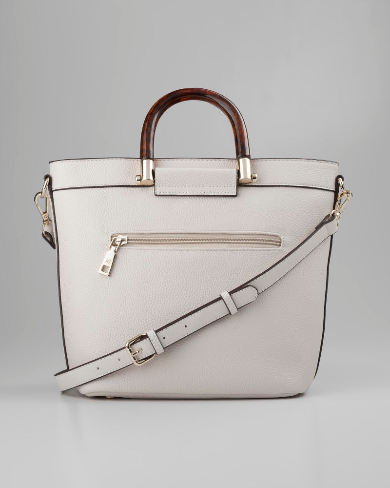 Lucinda Weave Bucket Crossbody Bag With Tortoise-Shell-Resin Handle-PEROZ Accessories