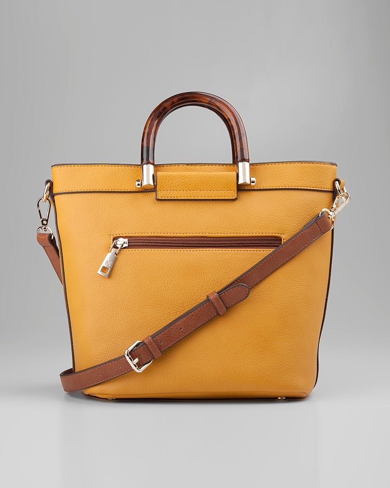 Lucinda Weave Bucket Crossbody Bag With Tortoise-Shell-Resin Handle-PEROZ Accessories