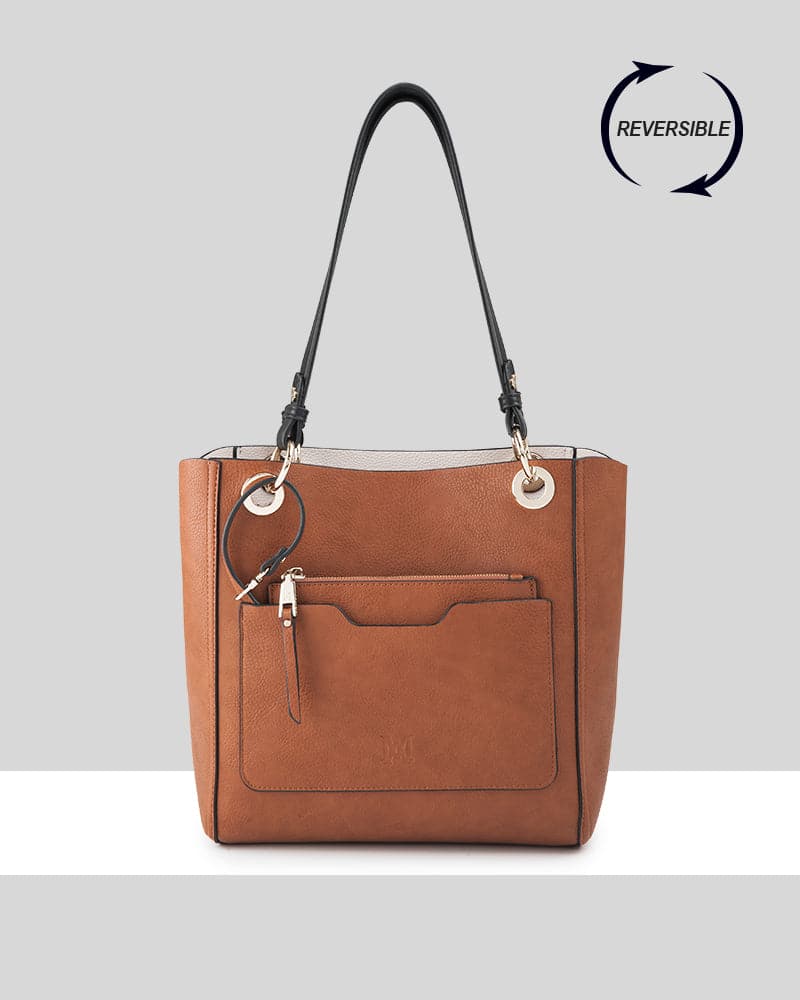 4 in 1 Reversible Tote, Crossbody Bag & Zip Purse-Handbags-PEROZ Accessories