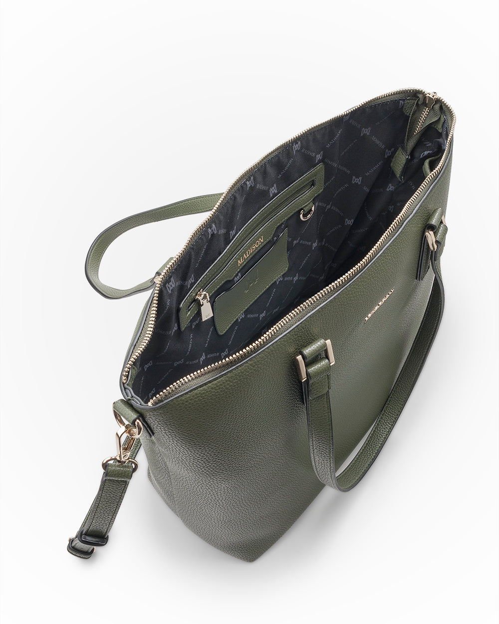 Inga Large Zip Top Tote Bag With Laptop Pocket-Handbags-PEROZ Accessories