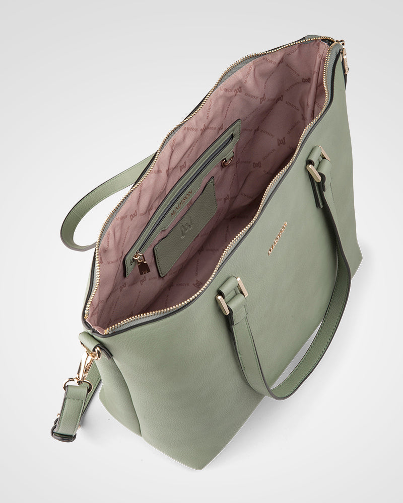 Inga Large Zip Top Tote Bag + Aztec Bag Strap-PEROZ Accessories