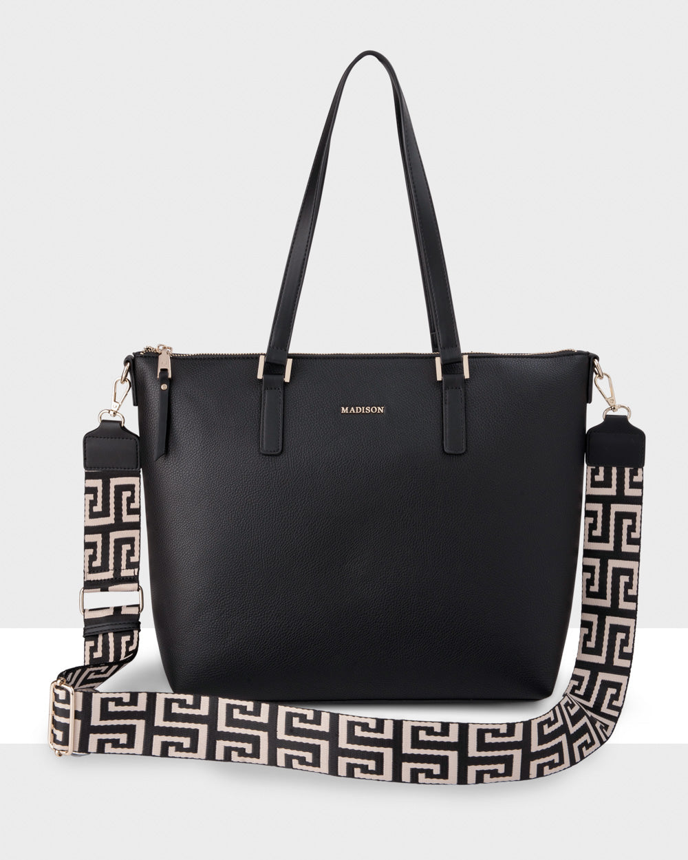 Zip top tote bag cheap
