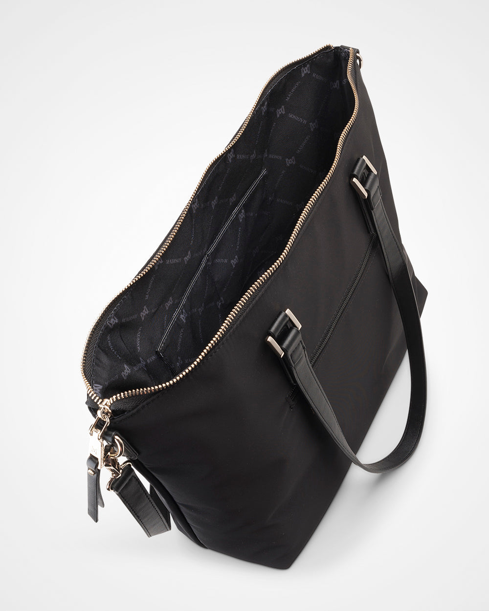 Inga Nylon Large Zip Top Tote Bag + Stripe Bag Strap-PEROZ Accessories