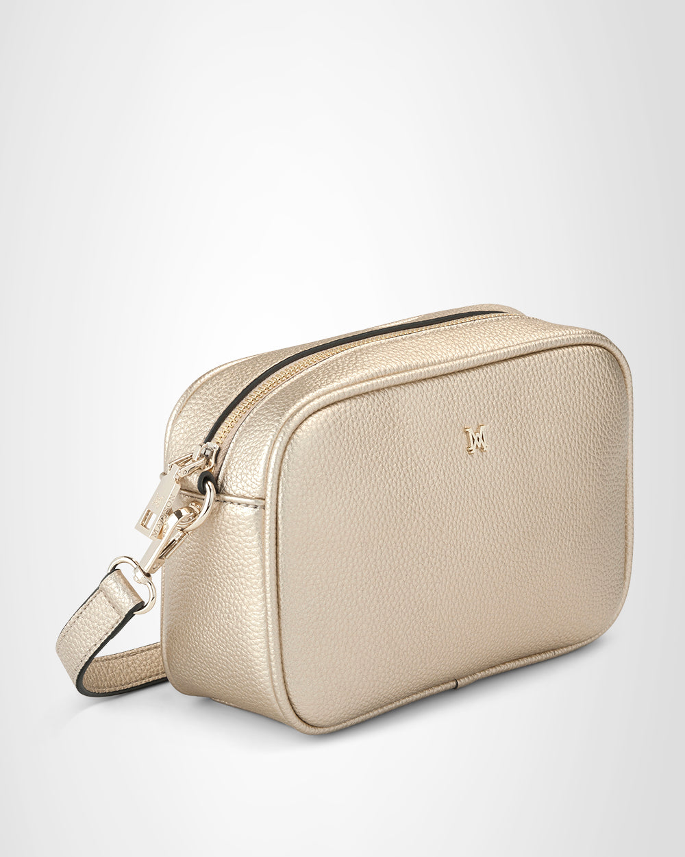 Monica Camera Crossbody Bag + Metallic Stripe Bag Strap-Handbags-PEROZ Accessories