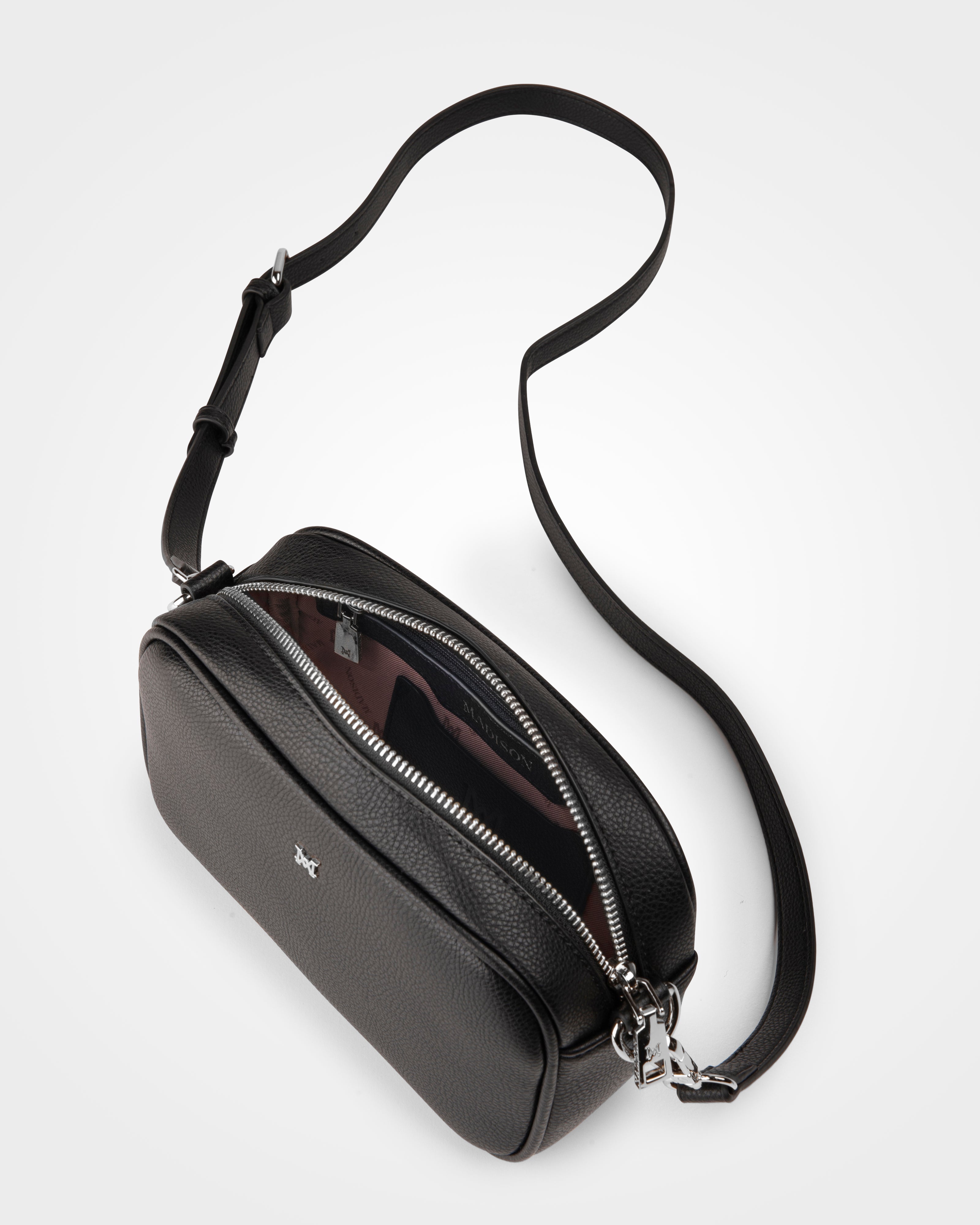 Monica Camera Crossbody Bag + Stripe Bag Strap-Handbags-PEROZ Accessories