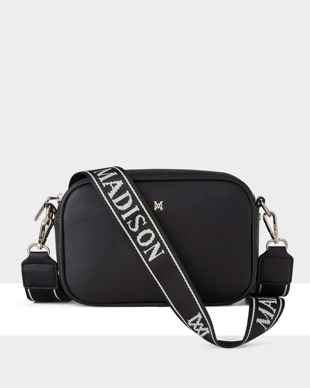 Monica Camera Crossbody Bag + Monogram Stripe Bag Strap-Handbags-PEROZ Accessories