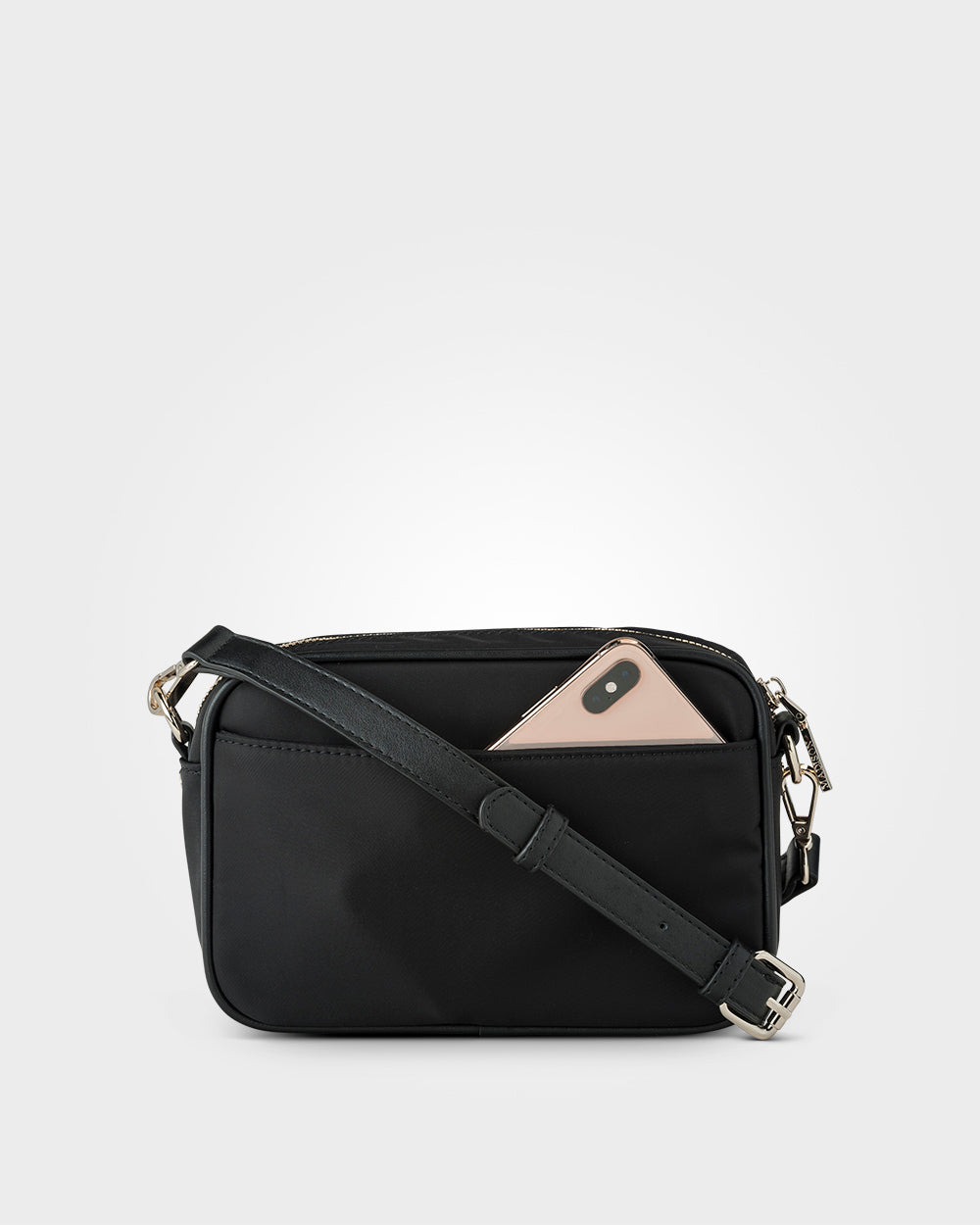 Monica Camera Crossbody Bag + Metallic Stripe Bag Strap-Handbags-PEROZ Accessories