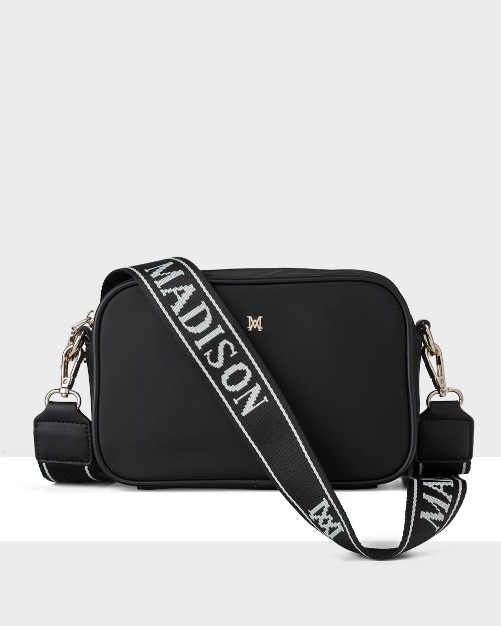 Monica Camera Crossbody Bag + Monogram Stripe Bag Strap-Handbags-PEROZ Accessories