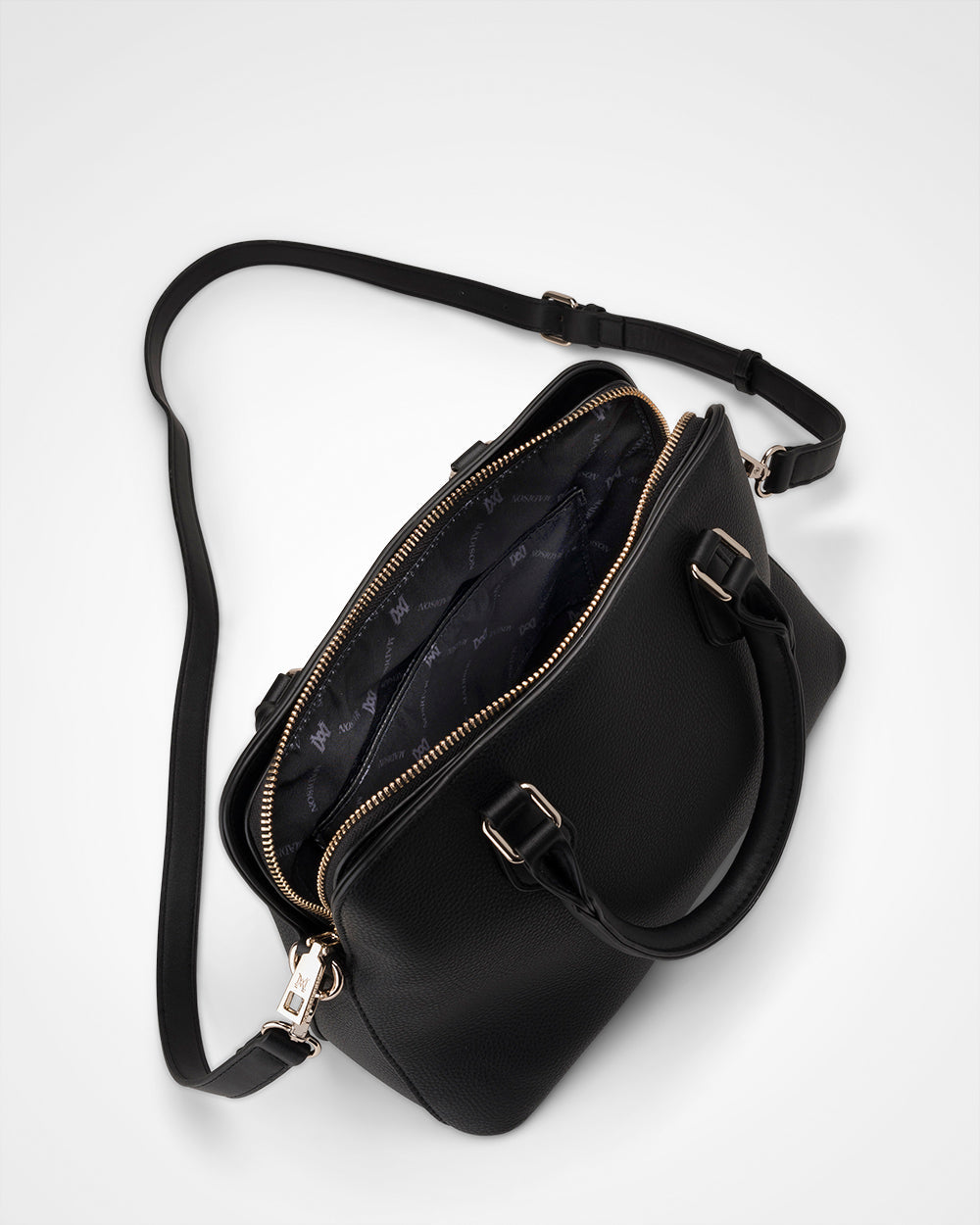 Tilli 3 Compartment Curve Top Satchel Bag + Zebra Pattern Strap-PEROZ Accessories