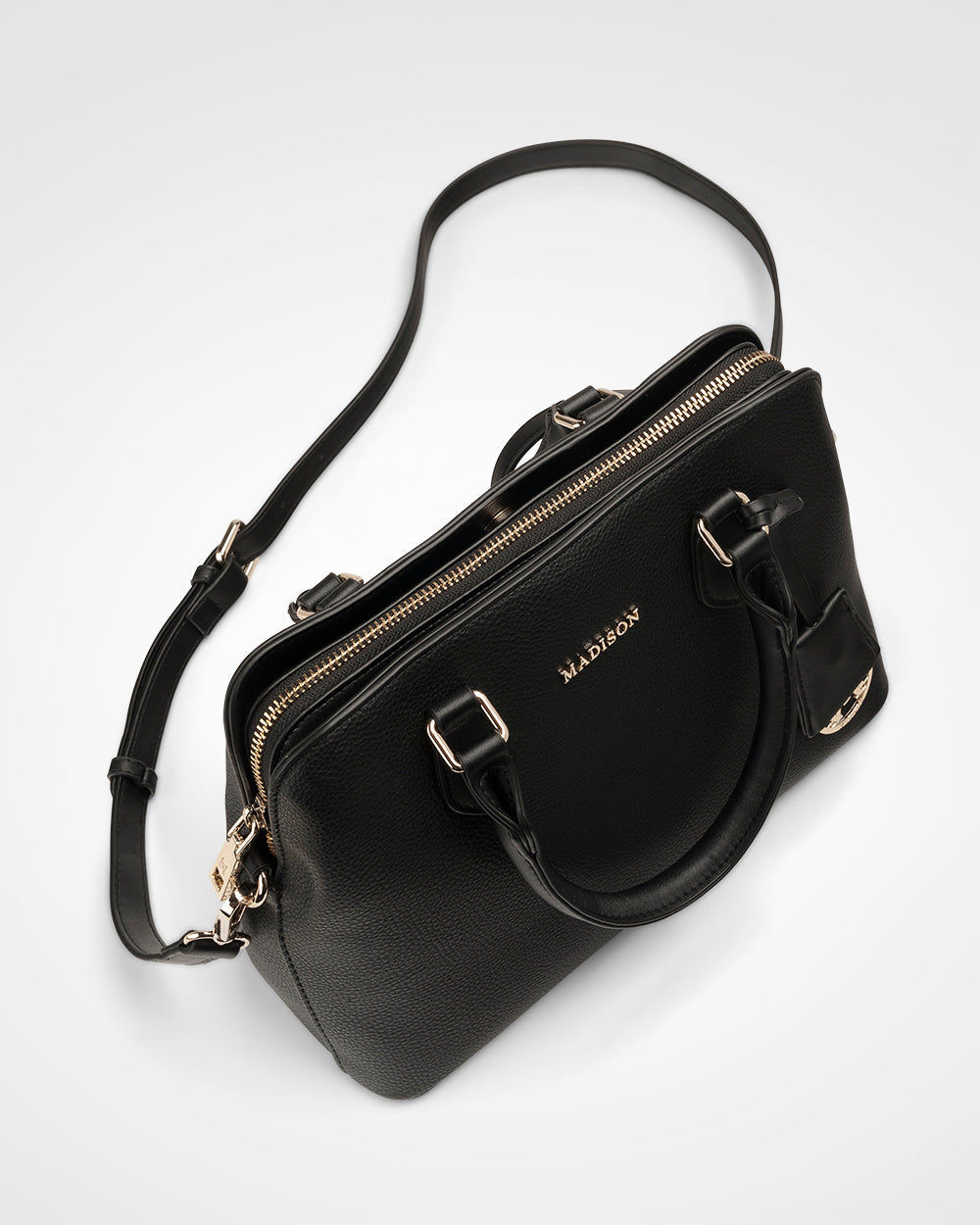 Tilli 3 Compartment Curve Top Satchel Bag + Zebra Pattern Strap-PEROZ Accessories