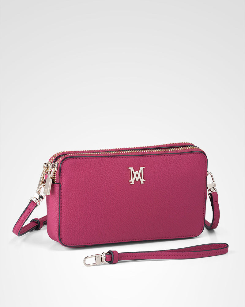 Zoe Slim Double Zip Camera Bag With Detachable Wrist Strap-PEROZ Accessories