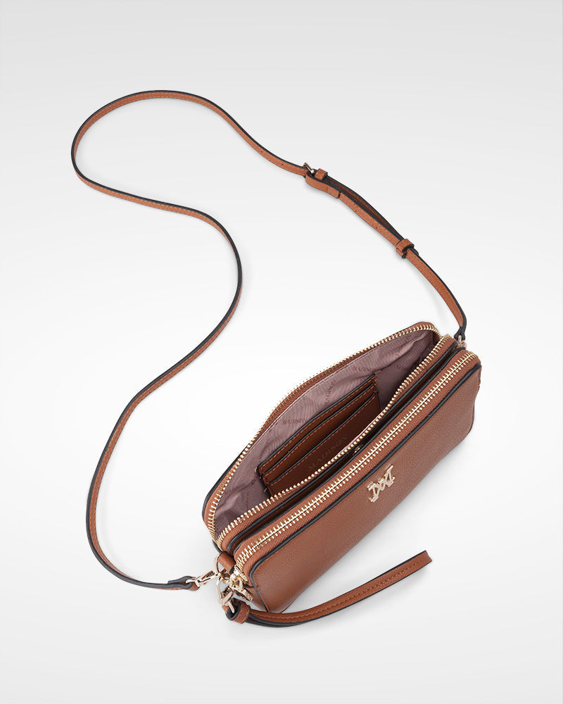 Zoe Slim Double Zip Camera Bag With Detachable Wrist Strap-PEROZ Accessories