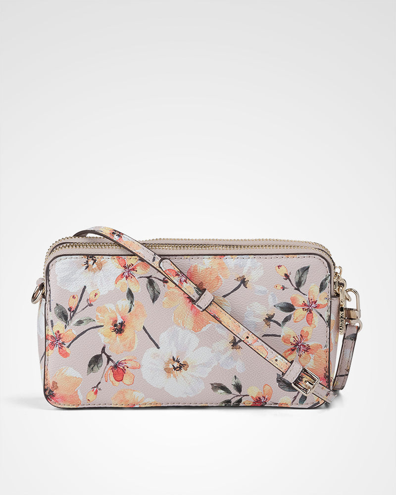 Zoe Slim Double Zip Camera Bag With Detachable Wrist Strap-PEROZ Accessories