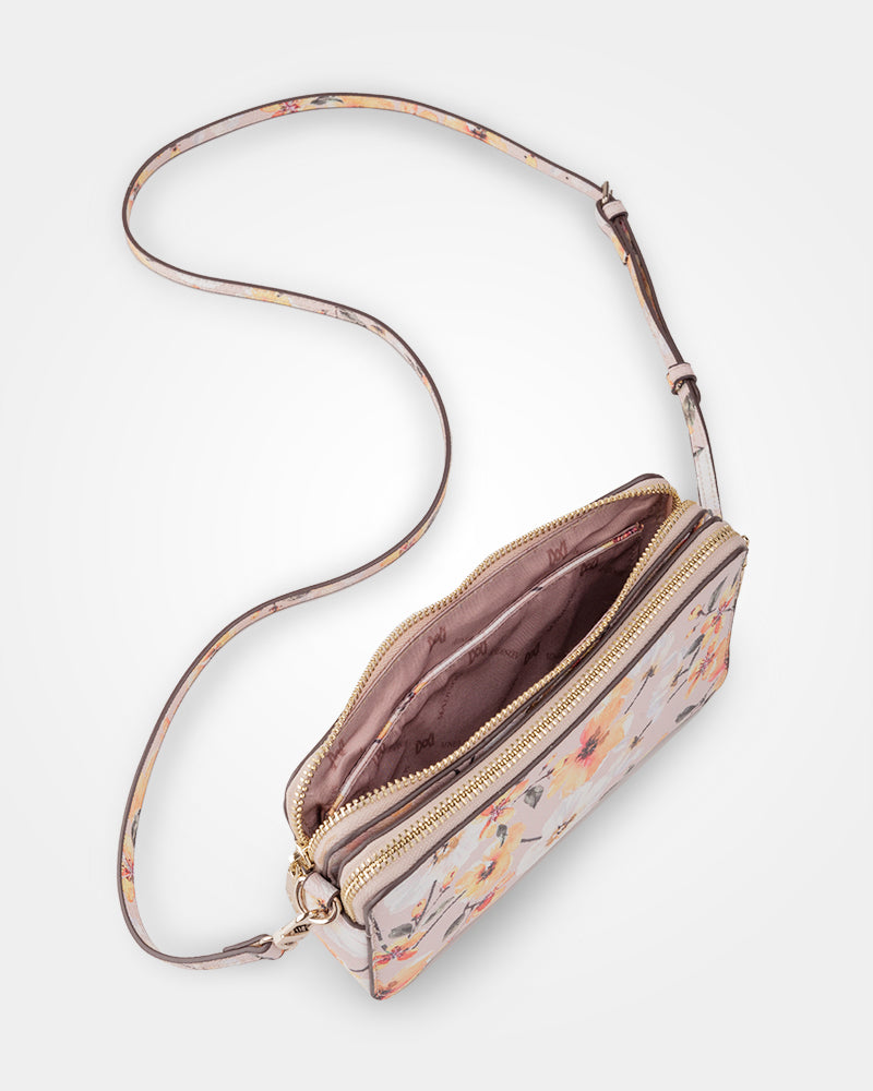 Zoe Slim Double Zip Camera Bag With Detachable Wrist Strap-PEROZ Accessories