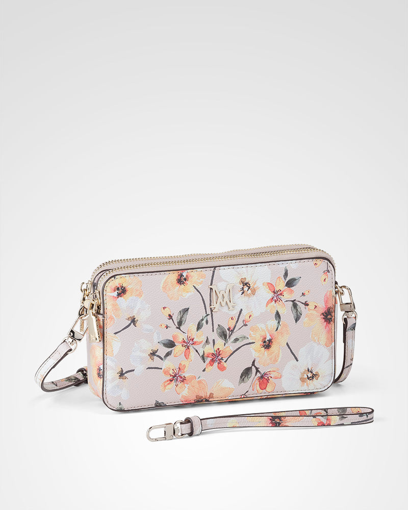 Zoe Slim Double Zip Camera Bag With Detachable Wrist Strap-PEROZ Accessories