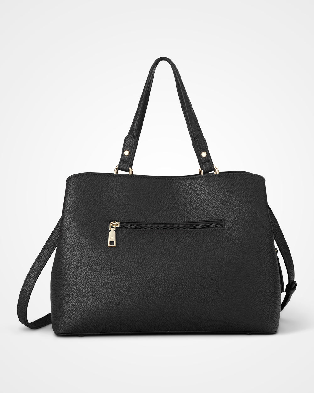 Katherine Medium Satchel With 3 Compartments & Crossbody Strap-Handbags-PEROZ Accessories