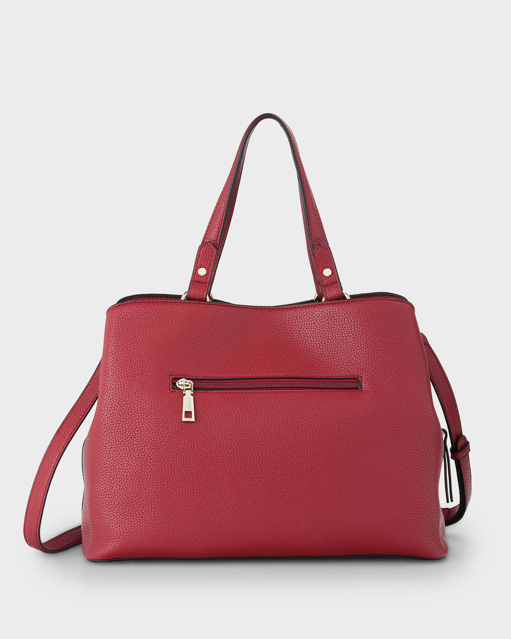 Katherine Medium Satchel With 3 Compartments & Crossbody Strap-PEROZ Accessories