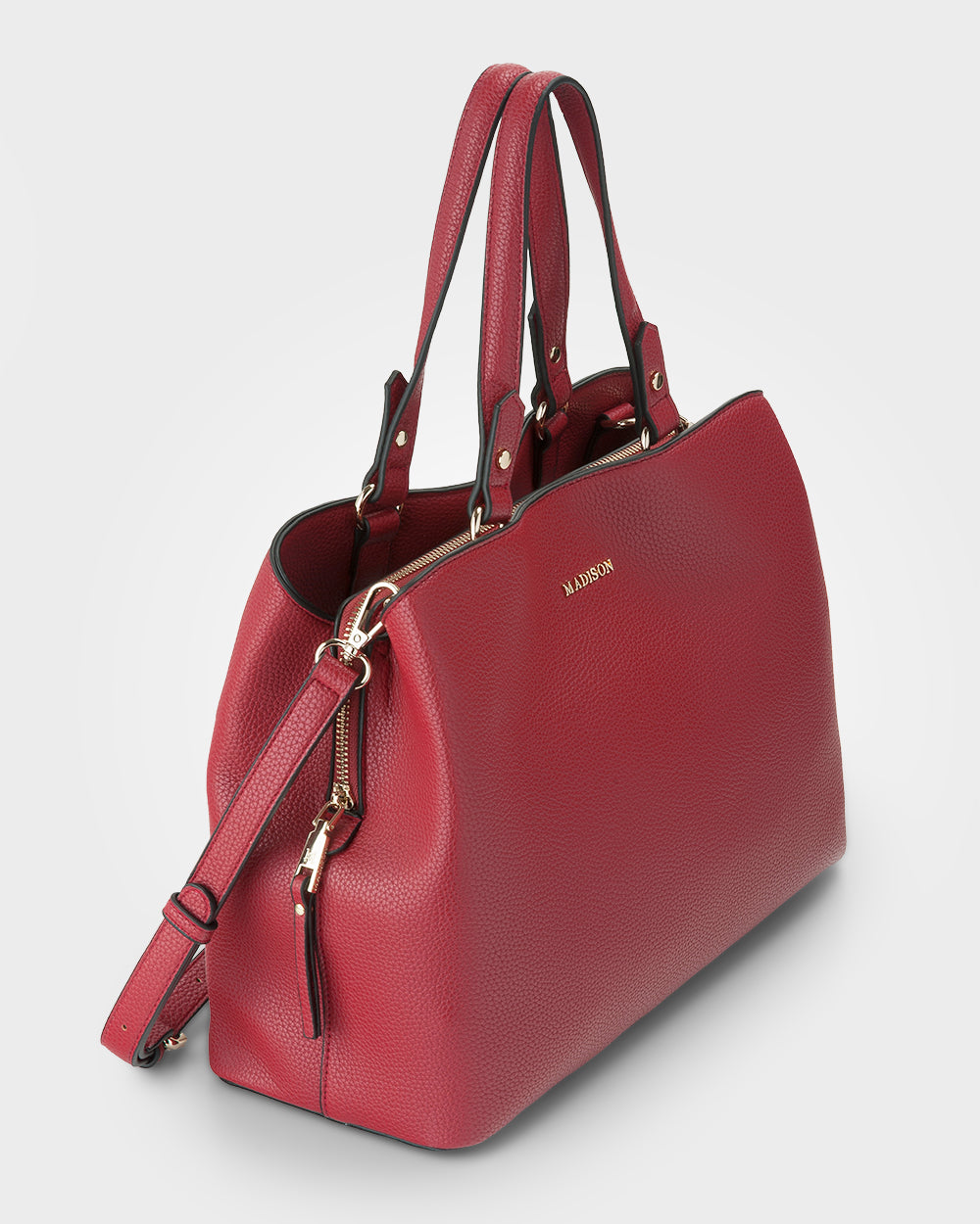 Katherine Medium Satchel With 3 Compartments & Crossbody Strap-PEROZ Accessories