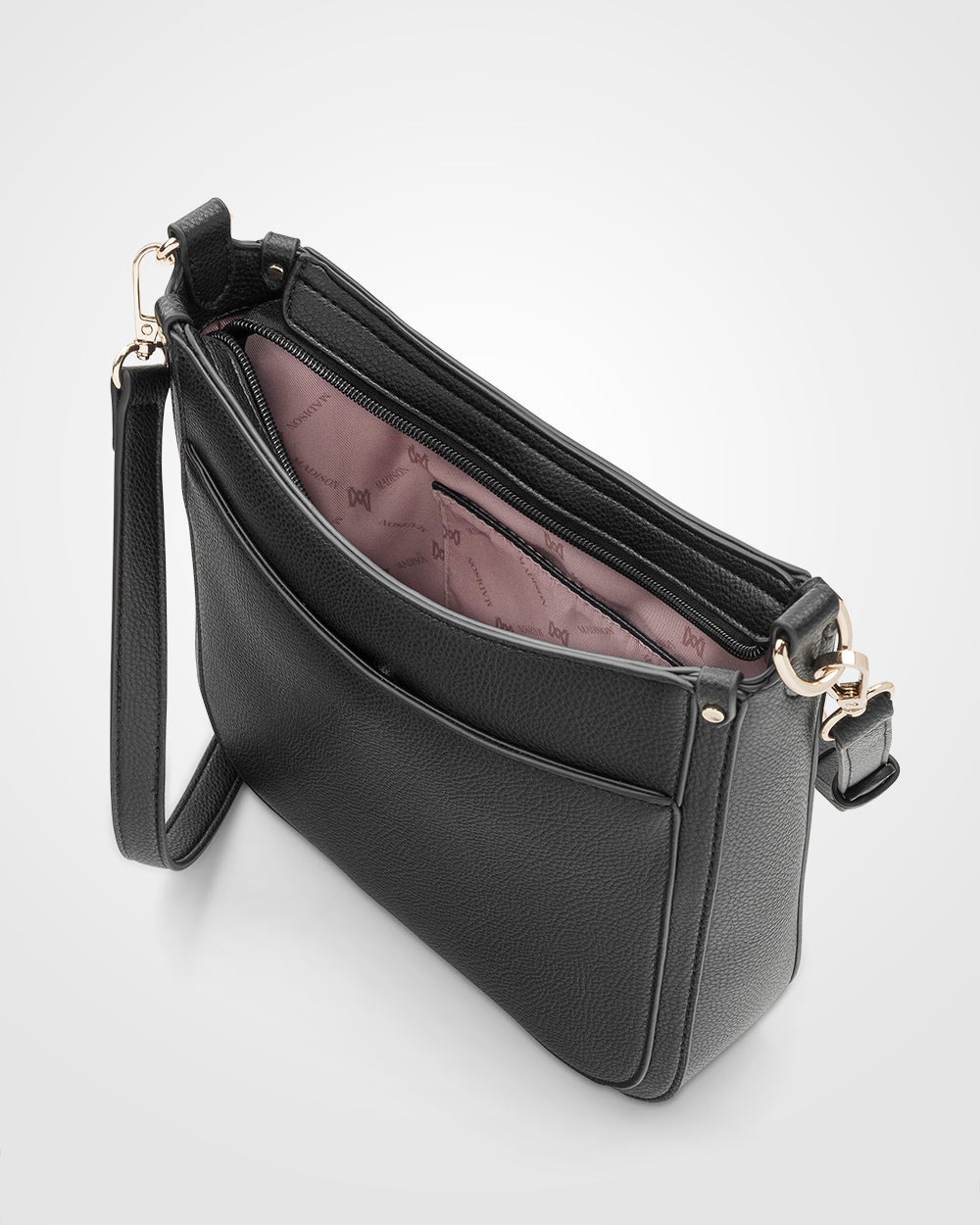 Tina Medium Zip Top Convertible Sling Bag With Matching & Webbing Crossbody Straps-Handbags-PEROZ Accessories