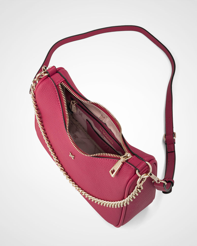 Olivia Crescent Hobo Crossbody With Chain Strap-PEROZ Accessories