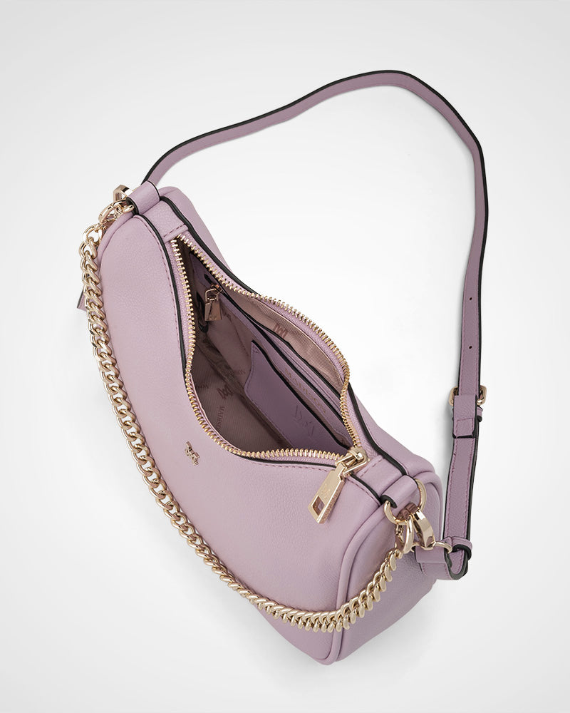 Olivia Crescent Hobo Crossbody With Chain Strap-Handbags-PEROZ Accessories