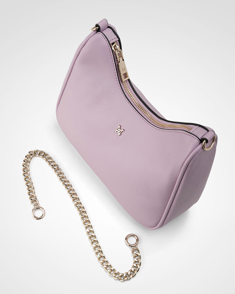 Olivia Crescent Hobo Crossbody With Chain Strap-Handbags-PEROZ Accessories