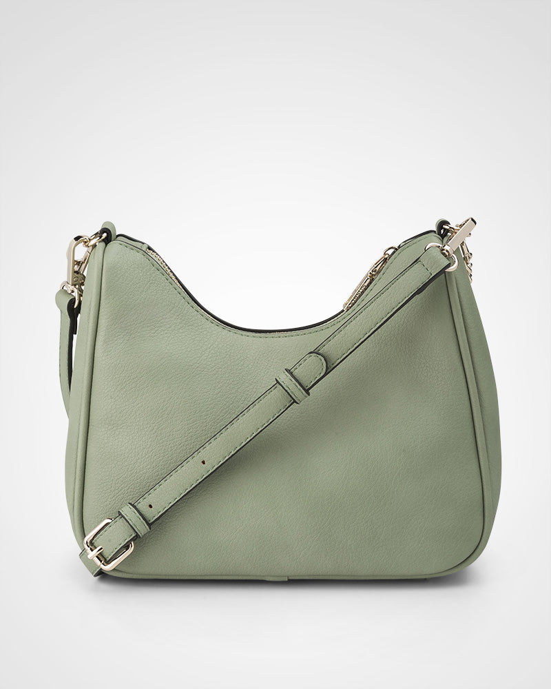 Olivia Crescent Hobo Crossbody With Chain Strap-Handbags-PEROZ Accessories