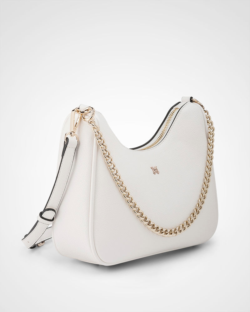 Olivia Crescent Hobo Crossbody With Chain Strap-PEROZ Accessories
